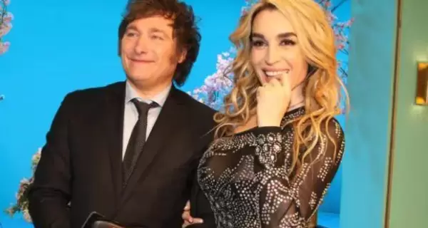Javier Milei y F�tima Fl�rez en su participaci�n en el programa de Mirtha Legrand en octubre de 2023.