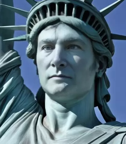 La foto que subi� Milei a Instagram como si fuera la Estatua de la Libertad.