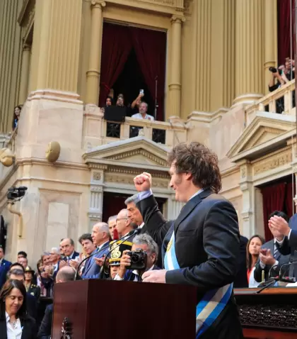 Javier Milei en su discurso en la apertura de sesiones ordinarias en el Congreso.