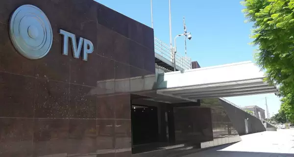 El edificio de la Tv Pblica.