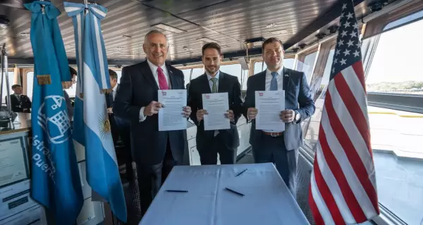 El acuerdo entre Argentina y Estados Unidos por la hidrov�a.