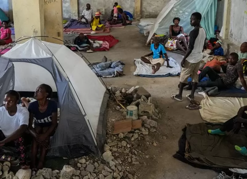 Desplazados por la ola de violencia en Puerto Prncipe, Hait.