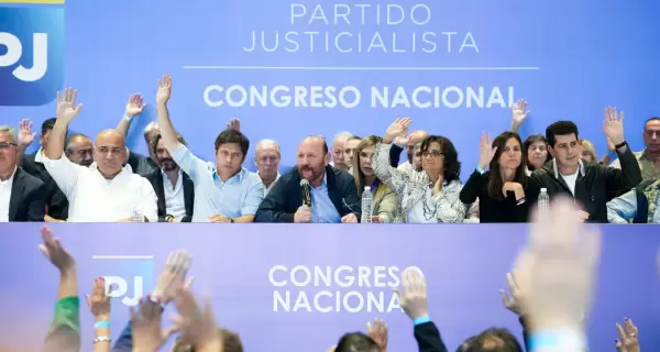Dirigentes del peronismo en el Congreso Nacional del Partido Justicialista