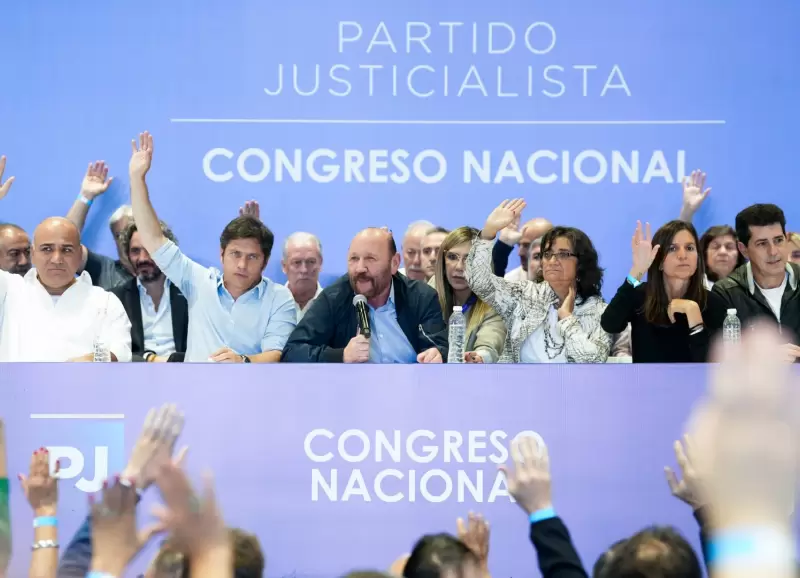 Dirigentes del peronismo en el Congreso Nacional del Partido Justicialista