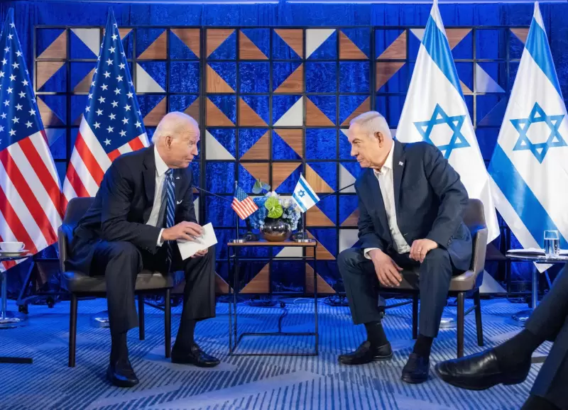 El presidente de Estados Unidos, Joe Biden, y el primer ministro de Israel, Benjamin Netanyahu en su encuentro en octubre pasado.