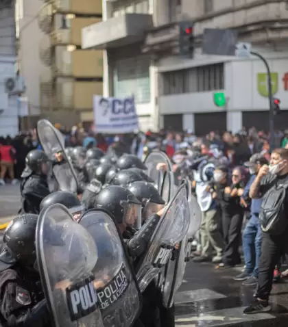 La represin policial de ayer en el microcentro porteo