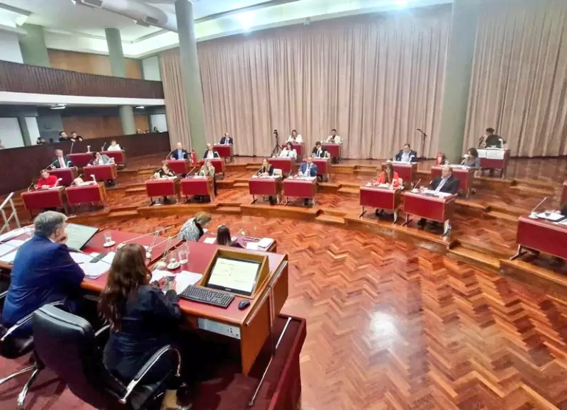 La Legislatura de Chubut durante el tratamiento de la Ley de Ficha Limpia