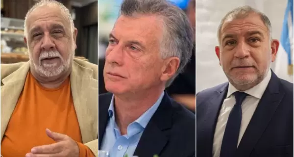 De izquierda a derecha: Juan Carlos Pagotto, senador de LLA, Mauricio Macri, expresidente de Argentina, y Luis Juez, senador Frente Cvico de Crdoba