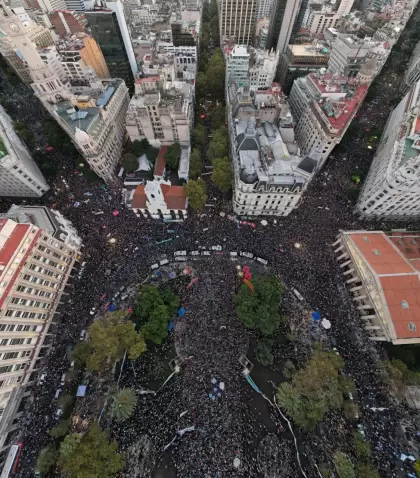 La Marcha Federal Universitaria que concentr en la Plaza de Mayo y otros puntos del pas.