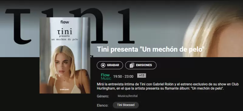 Tini presenta "Un mech�n de pelo" en Flow