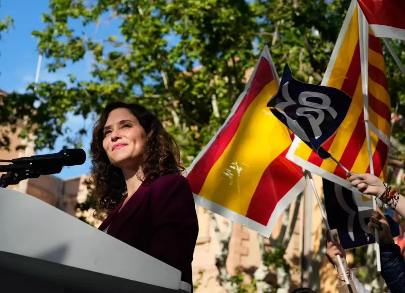 La presidenta de la Comunidad de Madrid, Isabel Daz Ayuso, en un acto en Catalua.