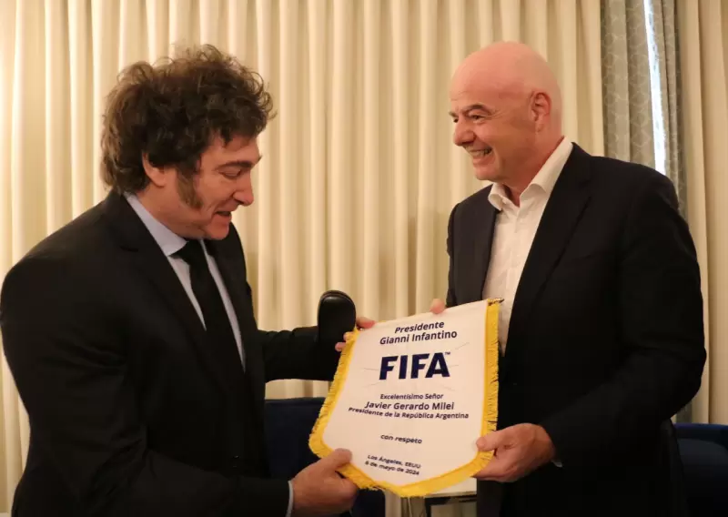 El presidente Javier Milei con el titular de la FIFA, Gianni Infantino.