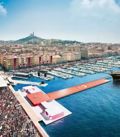 El Puerto Viejo de la ciudad francesa de Marsella, donde desembarc la llama olmpica.