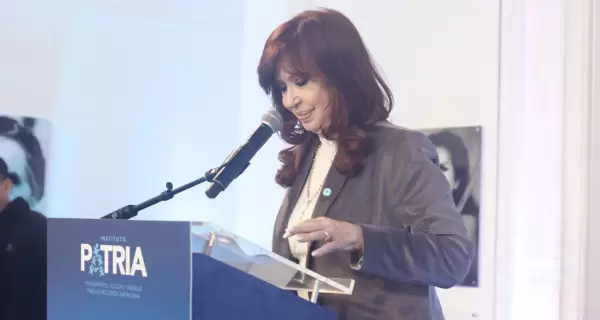 Cristina Fernndez de Kirchner en su acto de este lunes en el Instituto Patria