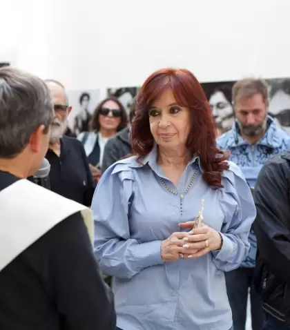 La expresidenta Cristina Fernndez de Kirchner en la entronizacin de la Virgen de Lujn en el Instituto Patria.