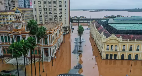 La capital "gacha", Porto Alegre, es una de las ciudades afectadas por las inundaciones