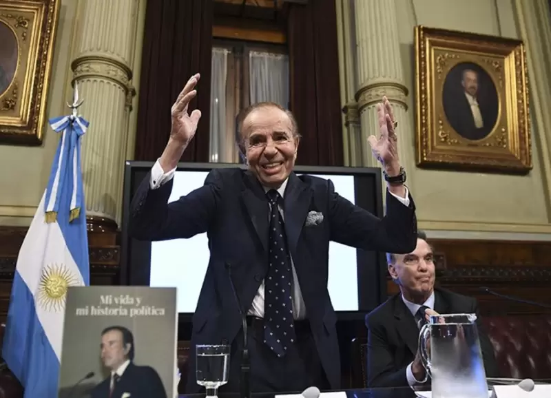 El expresidente Carlos Menem, en 2018