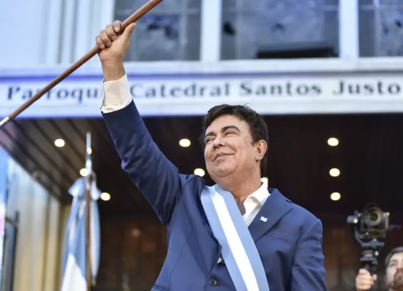 Espinoza en diciembre de 2023, durante el acto de asuncin de su mandato municipal