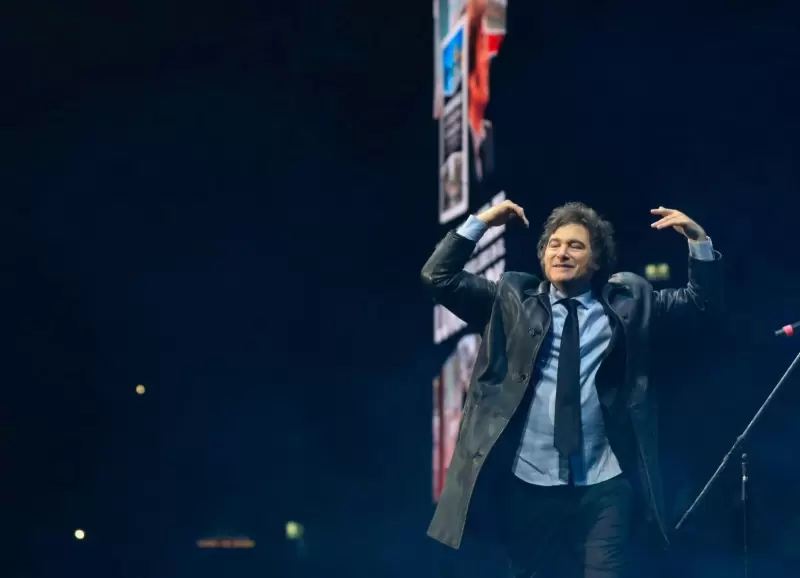 El presidentte Javier Milei en su ltimo acto partidario en el Luna Park