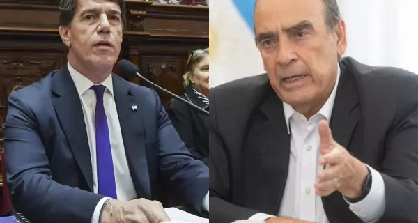El exjefe de Gabinete Nicols Posse y su reemplazo, el ministro del Interior, Guillermo Francos.
