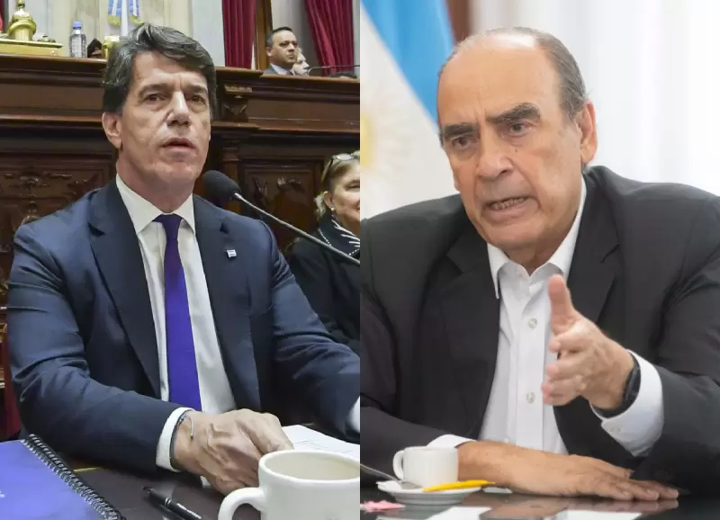 El exjefe de Gabinete Nicols Posse y su reemplazo, el ministro del Interior, Guillermo Francos.