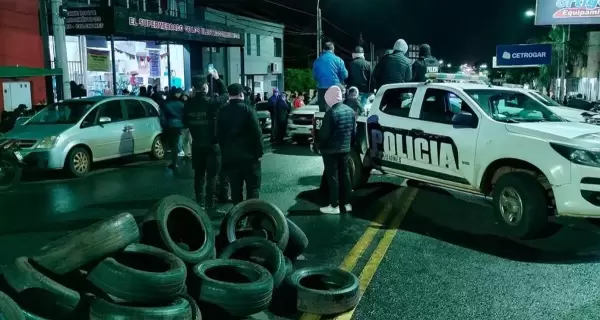 Protesta de la polic�a misionera