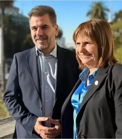 Cristian Ritondo y Patricia Bullrich, durante la campaa presidencial de 2023.