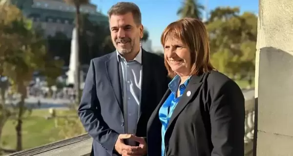 Cristian Ritondo y Patricia Bullrich, durante la campaa presidencial de 2023.