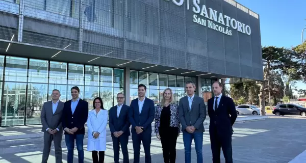 Mario Russo, Karina Milei y Martn Menem recorrieron las instalaciones del nuevo sanatorio del Grupo Oroo en San Nicols.