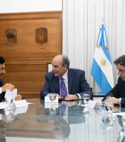 El gobernador de Salta, Gustavo Senz y el jefe de Gabinete, Guillermo Francos.