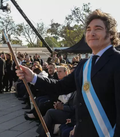 El presidente Javier Milei en el acto del Da de la Bandera en Rosario