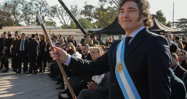 El presidente Javier Milei en el acto del Da de la Bandera en Rosario
