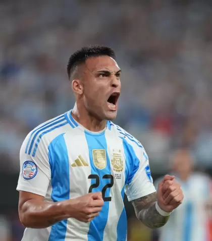 El grito de Lautaro Martnez tras su gol frente a Chile por la segunda fecha del Grupo A de la Copa Amrica 2024.