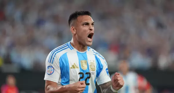 El grito de Lautaro Martnez tras su gol frente a Chile por la segunda fecha del Grupo A de la Copa Amrica 2024.