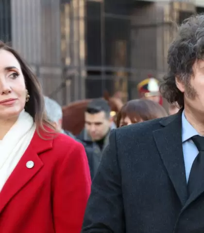 Victoria Villarruel y Javier Milei en el tedeum por el 9 de julio