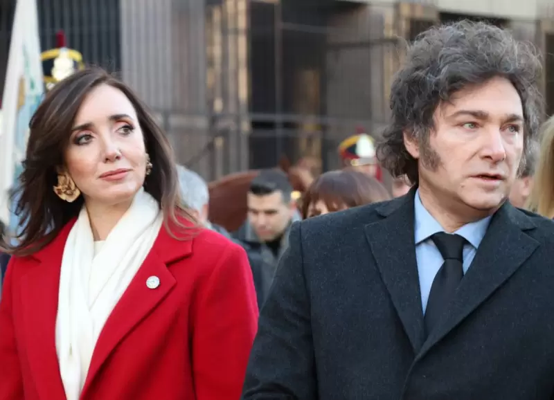 Victoria Villarruel y Javier Milei en el tedeum por el 9 de julio