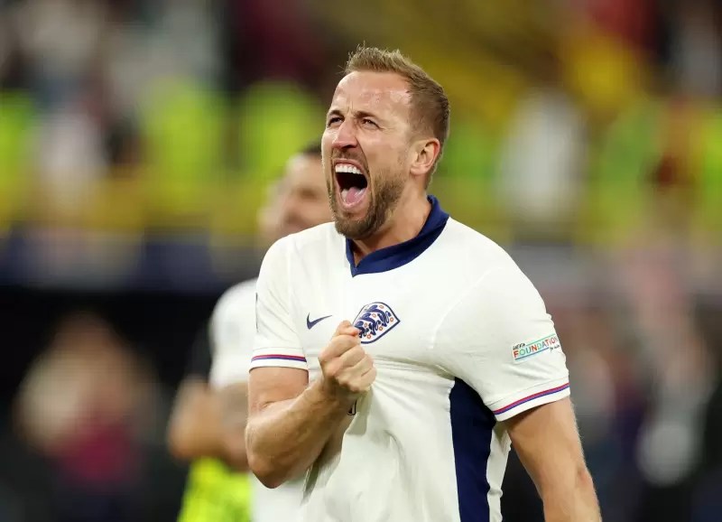 El festejo de Harry Kane tras la clasificacin de Inglaterra a la final de la Eurocopa 2024.