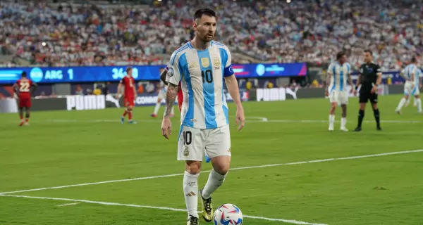 Lionel Messi en el partido ante Canad por las semifinales de la Copa Amrica 2024.