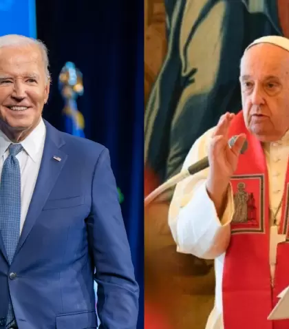 El presidente de Estados Unidos, Joe Biden, y el papa Francisco