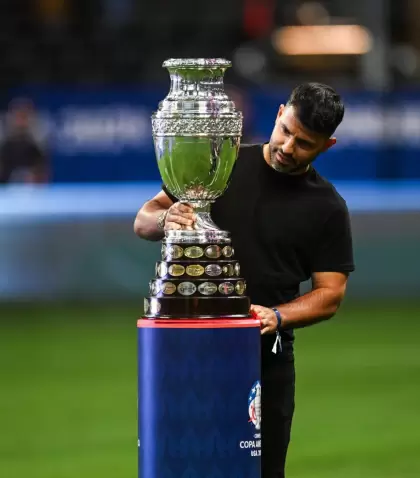 El Kun Ag�ero, durante la �ltima Copa Am�rica.