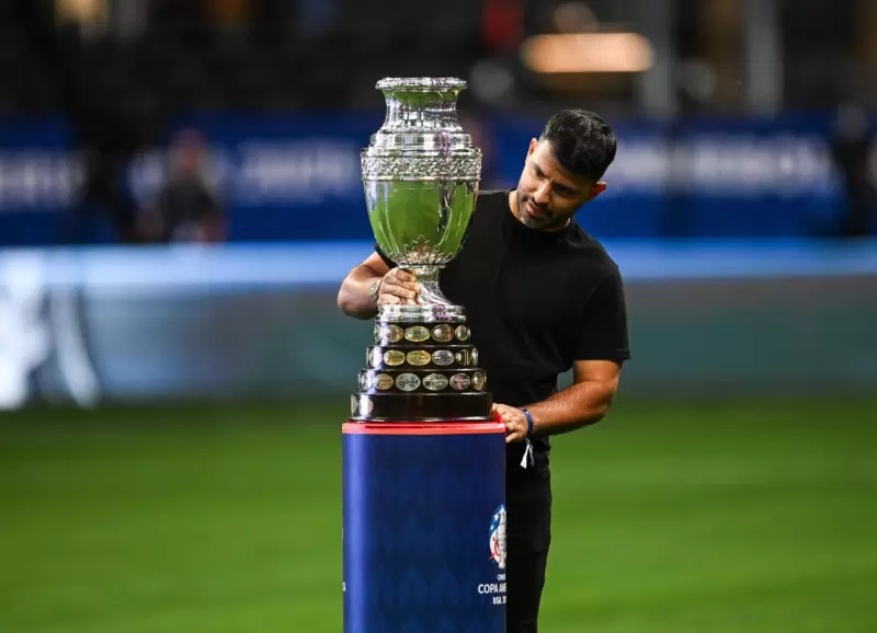 El Kun Agero, durante la ltima Copa Amrica.