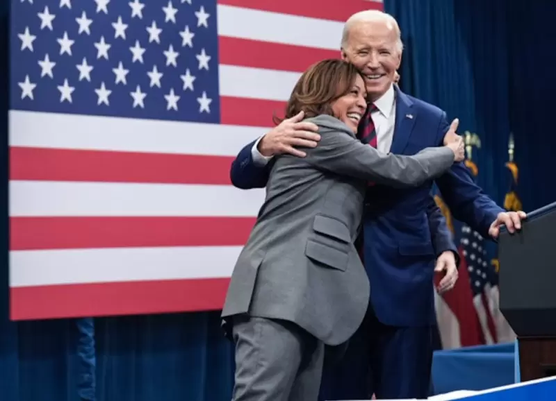 Kamala Harris junto al presidente de Estados Unidos, Joe Biden