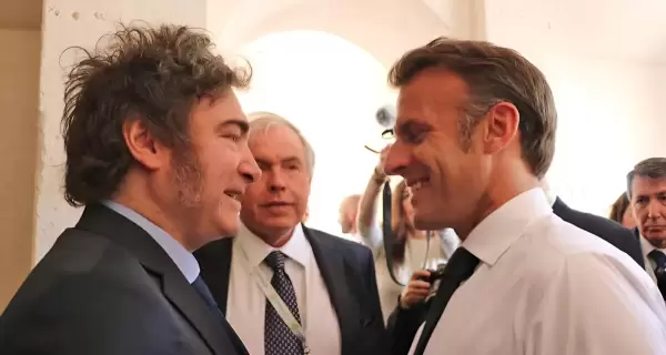 Javier Milei y Emmanuel Macron.