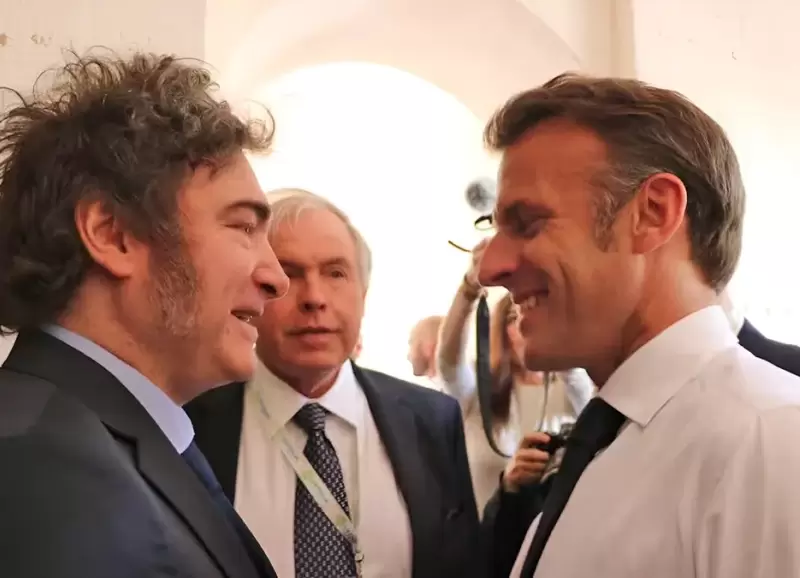 Javier Milei y Emmanuel Macron.