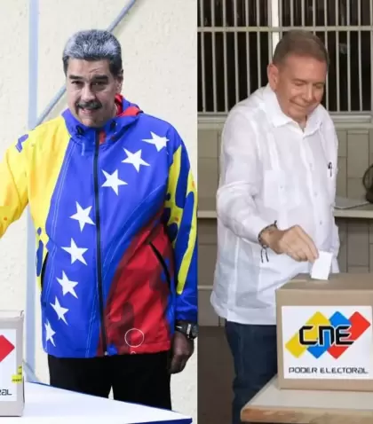 A la izquierda, Nicols Maduro, y a la derecha, Edmundo Gonzlez Urrutia.