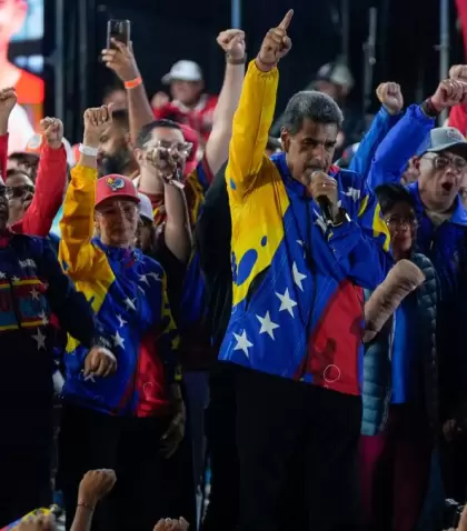 Maduro celebr el triunfo en Miraflores