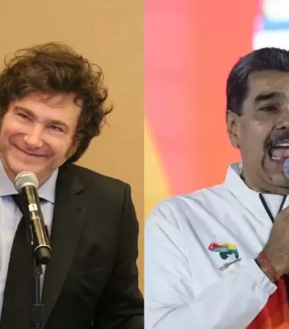 Javier Milei y Nicols Maduro