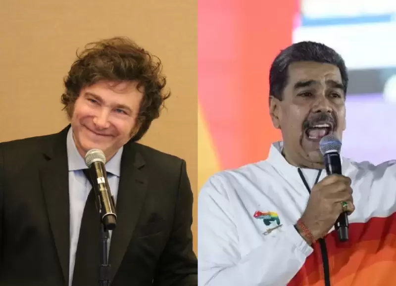 Javier Milei y Nicols Maduro