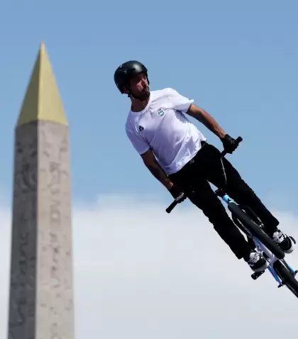 El Maligno Torres en la final de BMX Freestyle