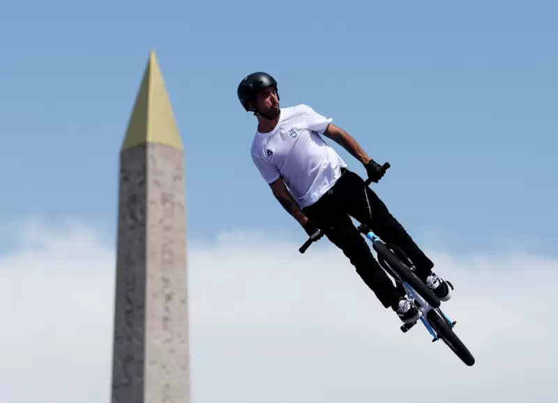 El Maligno Torres en la final de BMX Freestyle